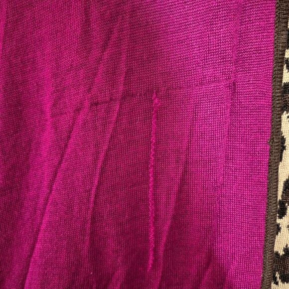 Lauren Ralph Lauren Women's Merino Wool Blend Reversible Animal Print Cape OS - Picture 7 of 11